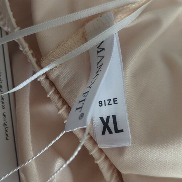 Mancyfit Cream Satin Chemise Skirt Slip with Elastic Waistband - Size XL NWT - Picture 8 of 8